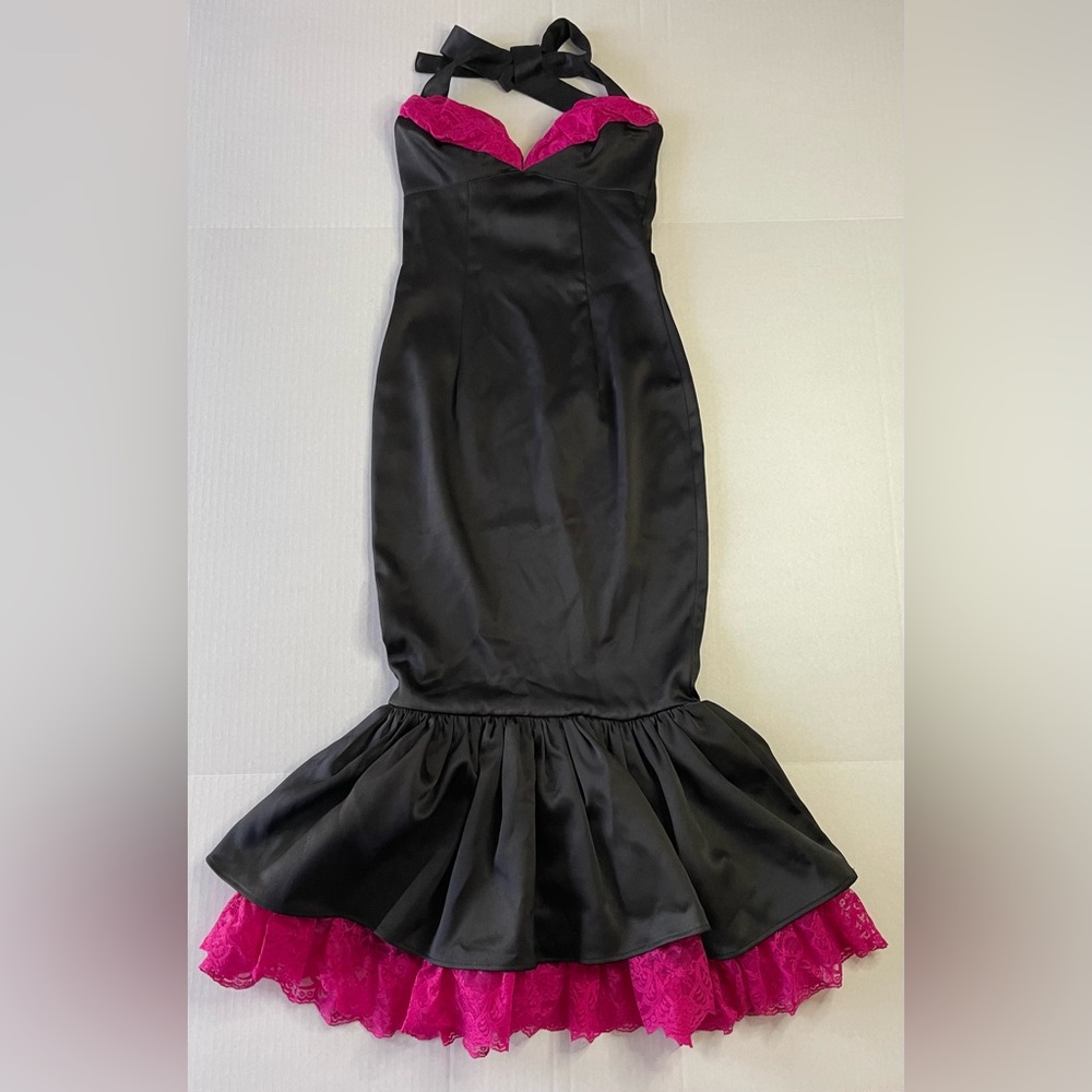 Dixiefried NWT Black & Hot Pink Pinup Dress Size XS